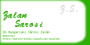 zalan sarosi business card