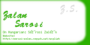 zalan sarosi business card